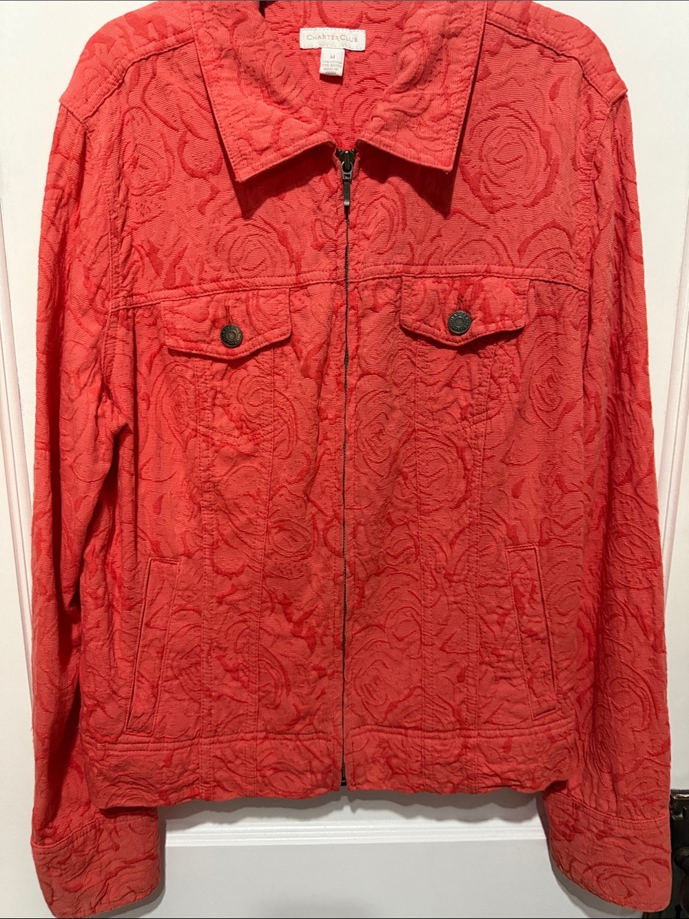 Charter Club Textured Zip Jacket